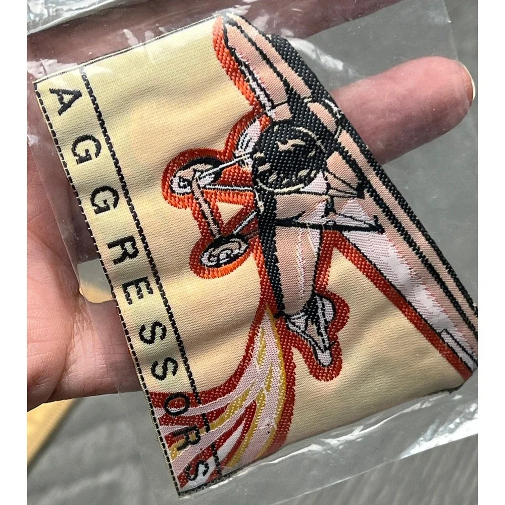 Vintage TDI Aggressors Biplane Woven Label Sew On Patch New 2W-10